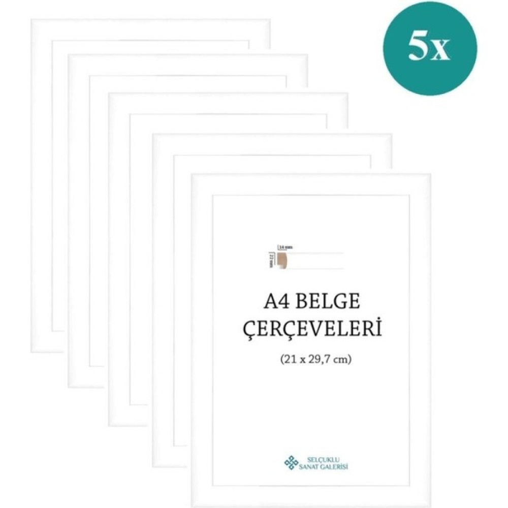 As Ticaret 5 Adet A4 Çerçeve 1. Sınıf 22MM 5'li Paket (Renk:beyaz) Resim & Fotoğraf Çerçevesi Fiyatı