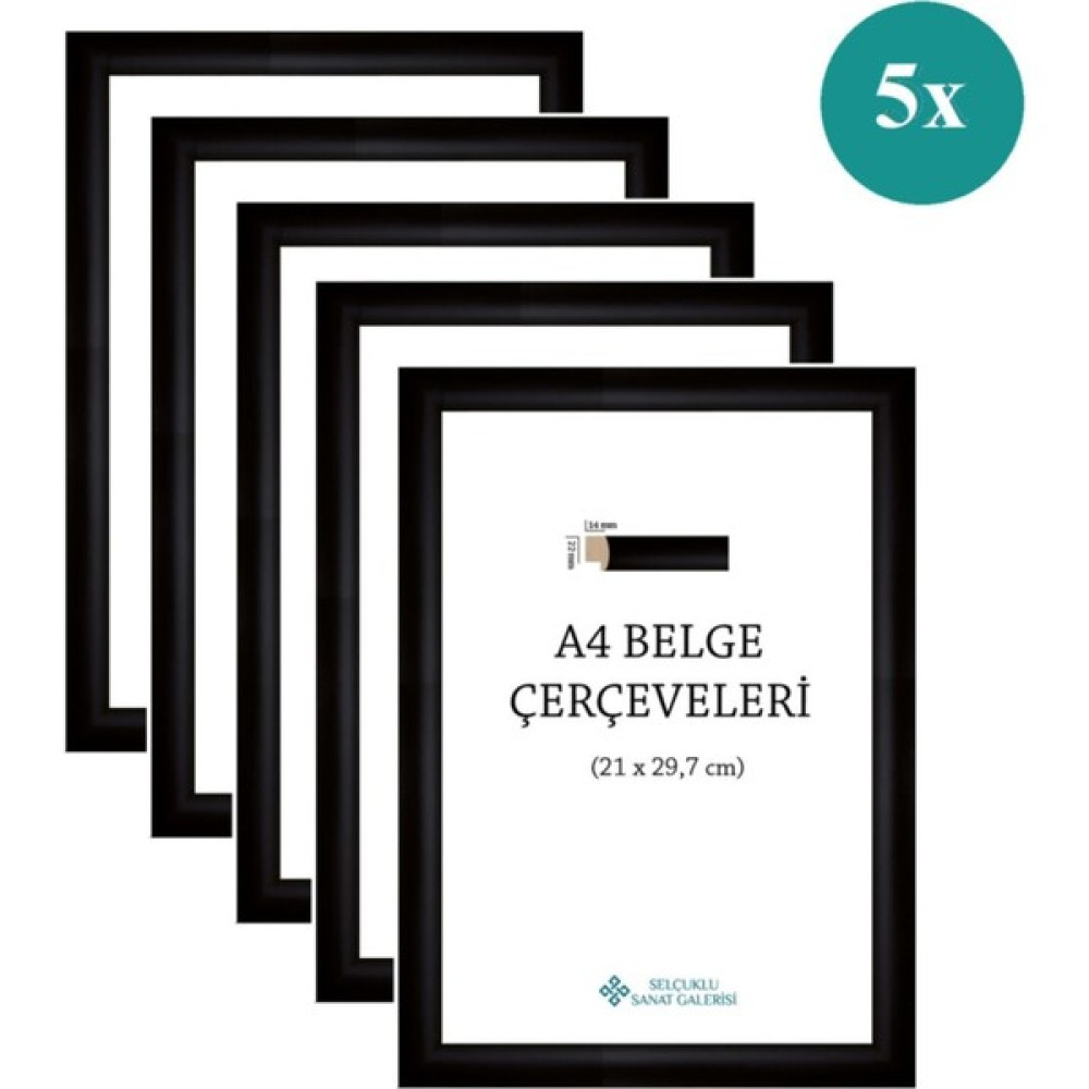 As Ticaret A4 Çerçeve 1. Sınıf 22MM 5'li Paket (Renk:siyah) Resim & Fotoğraf Çerçevesi Fiyatı