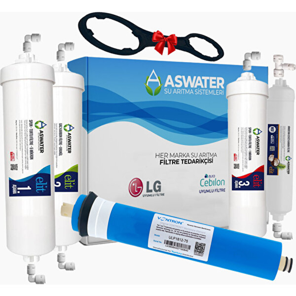 As Water Ihlas Aura Cebilon Plus Silver Platinum Uyumlu 5 Aşamalı Elite Filtre Seti Vontron Membranlı Bahçe Makinesi Aksesuar & Yedek Parça Fiyatı