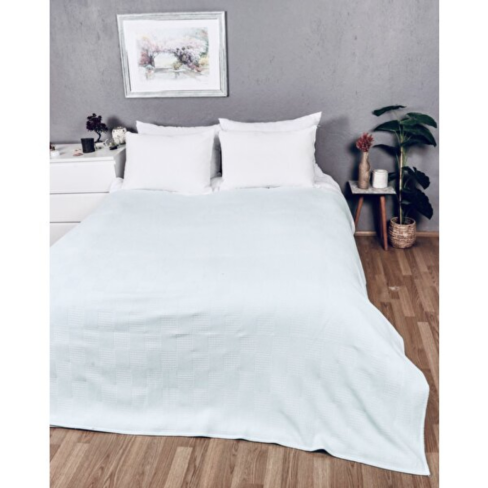Asa Cotton Damalı Tek Kişilik Yatak Örtüsü Pike, %100 Pamuk, 160X230 cm - Beyaz Pike & Pike Takımı Fiyatı