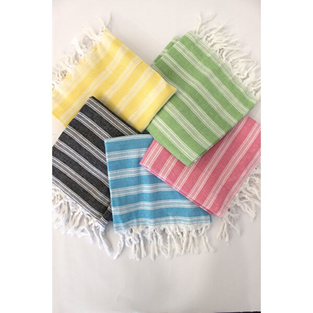Asa Cotton Rejenere Saraylı Model Plaj Havlusu, Peştemal 100 x 180 cm - Sarı Plaj Havlusu Fiyatı