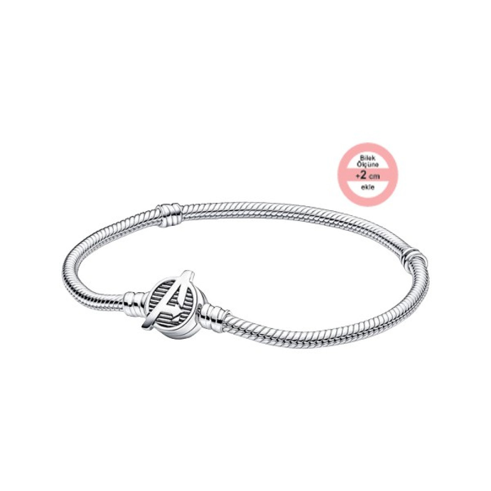 Asaf Accessory Avengers B Ileklik - 19 cm - Gümüş Saat ve Bileklik Aksesuarı Fiyatı