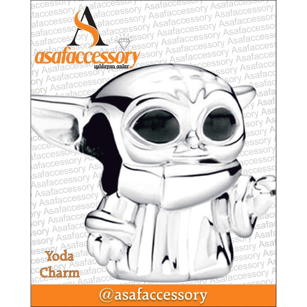 Asaf Accessory Yoda Charm Gümüş Kaplama ile Star Wars Hayranları için Eşsiz Tasarım - Renkli Diğer Fiyatı