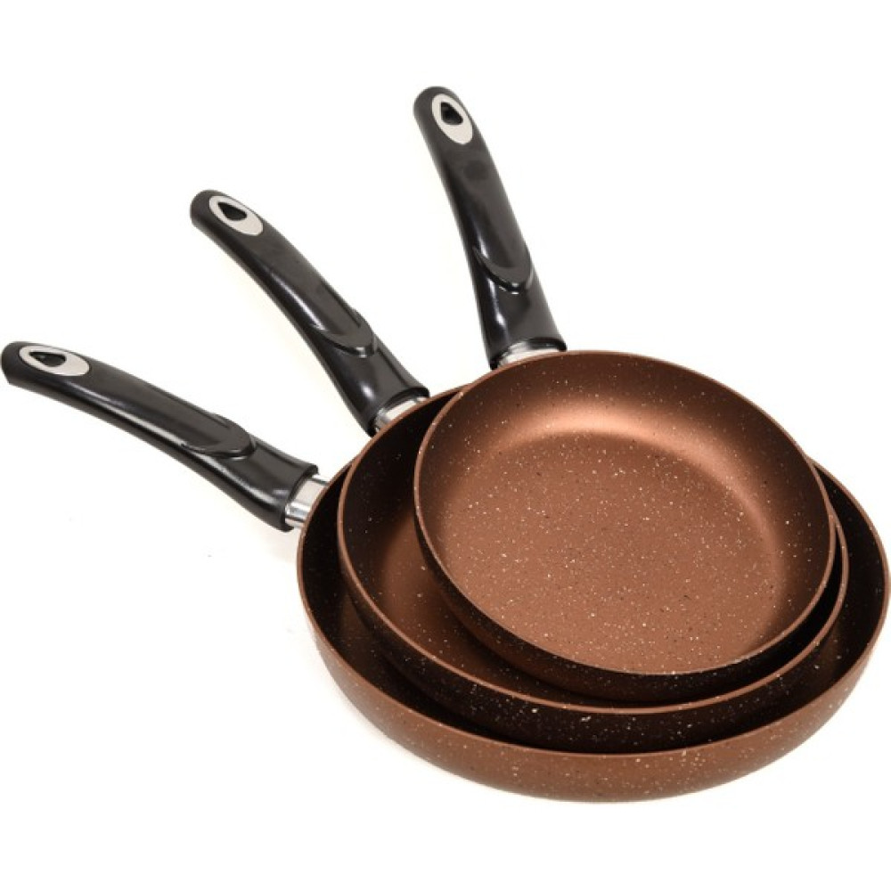 Asal Home 20-24-28 cm Beetro Bronz 3 Lü Granit Tava Seti Tavalar Fiyatı