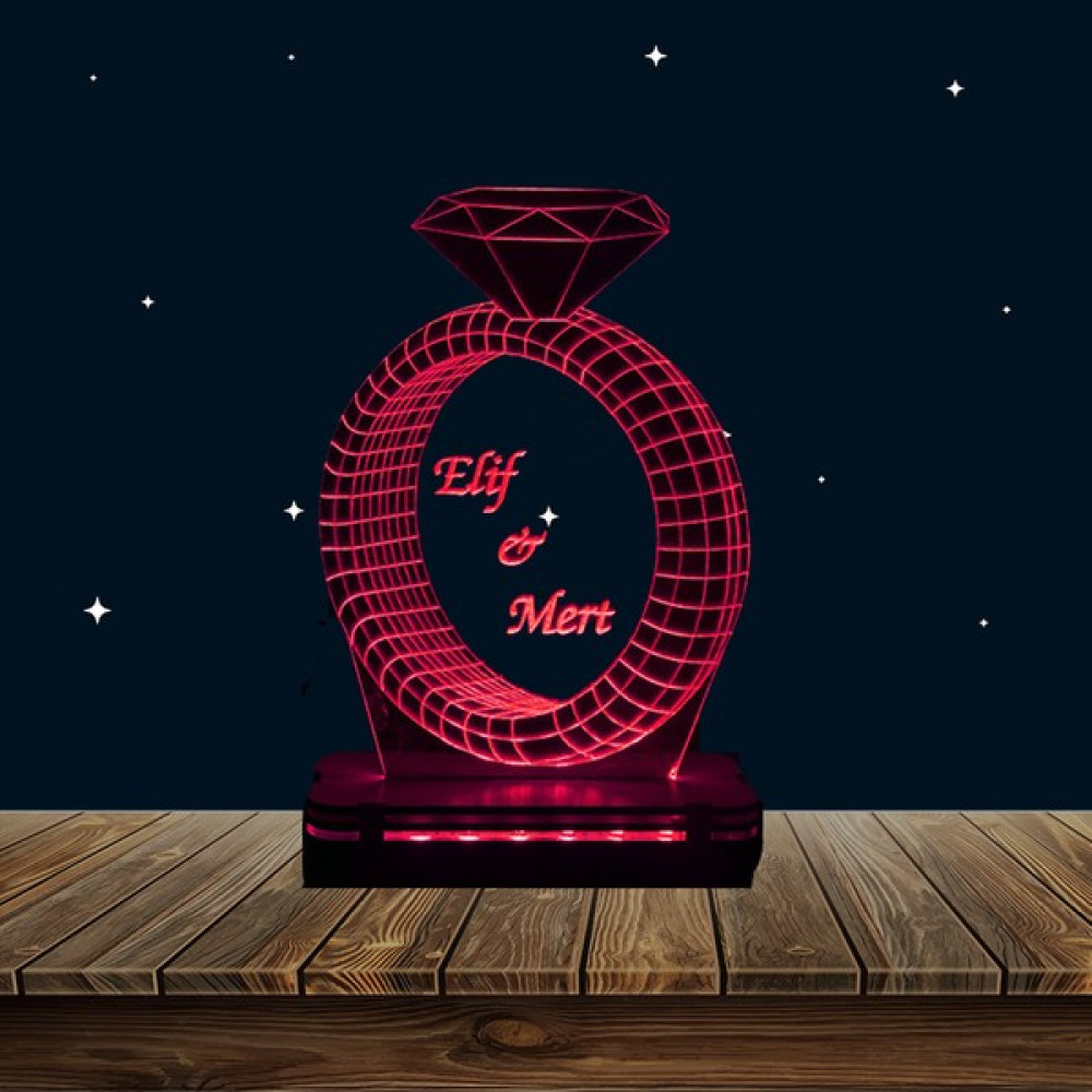 Asanat Tektaş 3boyutlu Gece Lambası - Renkli Gece Lambası Fiyatı