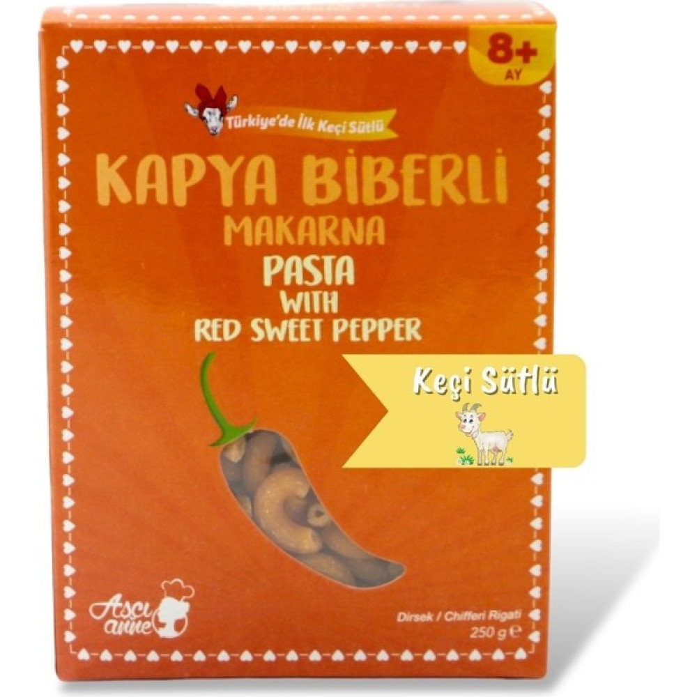 Aşçı Anne Kapya Biberli Keçi Sütlü Makarna (Dirsek) 8+Ay Bebek Beslenme Gereçleri Fiyatı