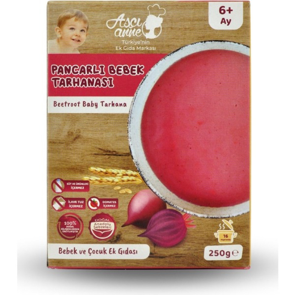 Aşçı Anne Pancarlı Bebek Tarhanası (6+Ay) 250 G Bebek Beslenme Gereçleri Fiyatı