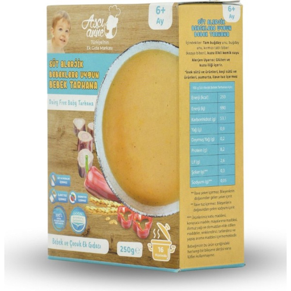 Aşçı Anne Süt Alerjik Bebek Tarhanası 250G Bebek Beslenme Gereçleri Fiyatı