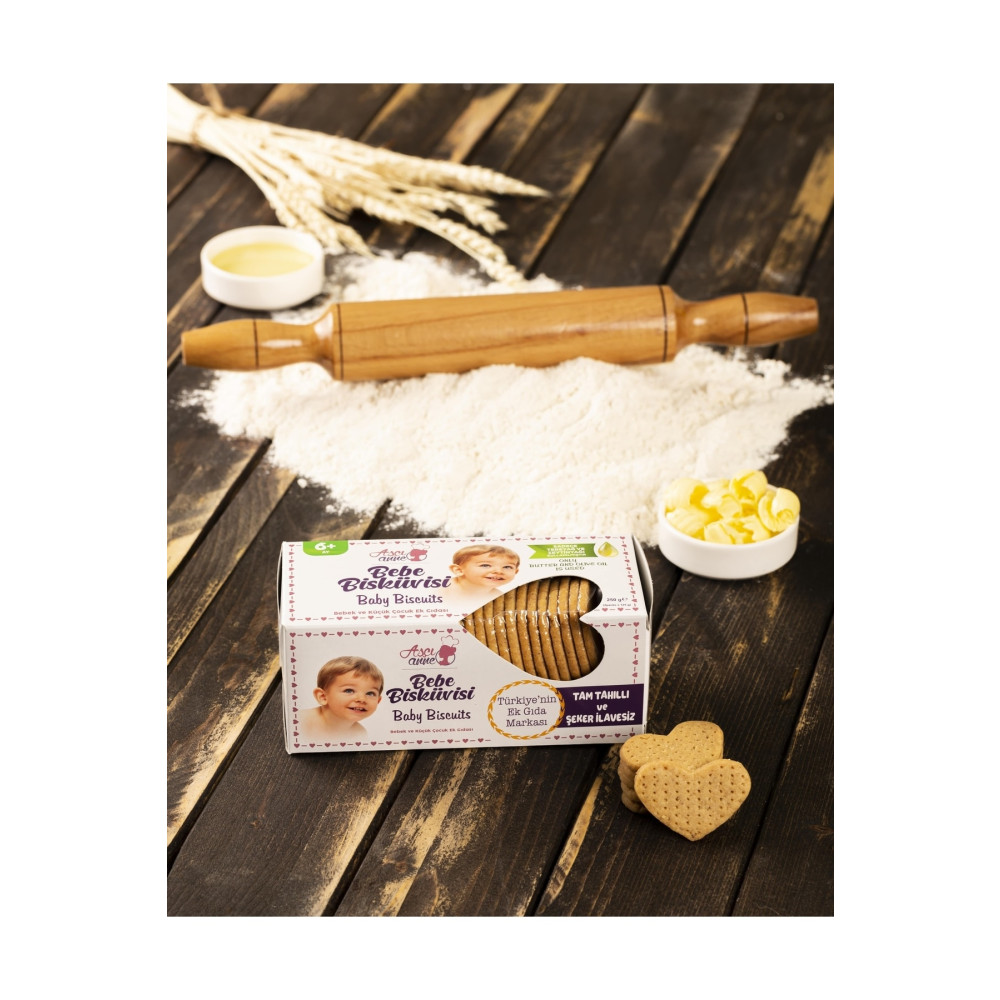 AşçıAnne Zeytinyağlı Ve Tereyağlı Bebek Bisküvisi (6+ay) 250 G Bisküvi ve Kek Fiyatı