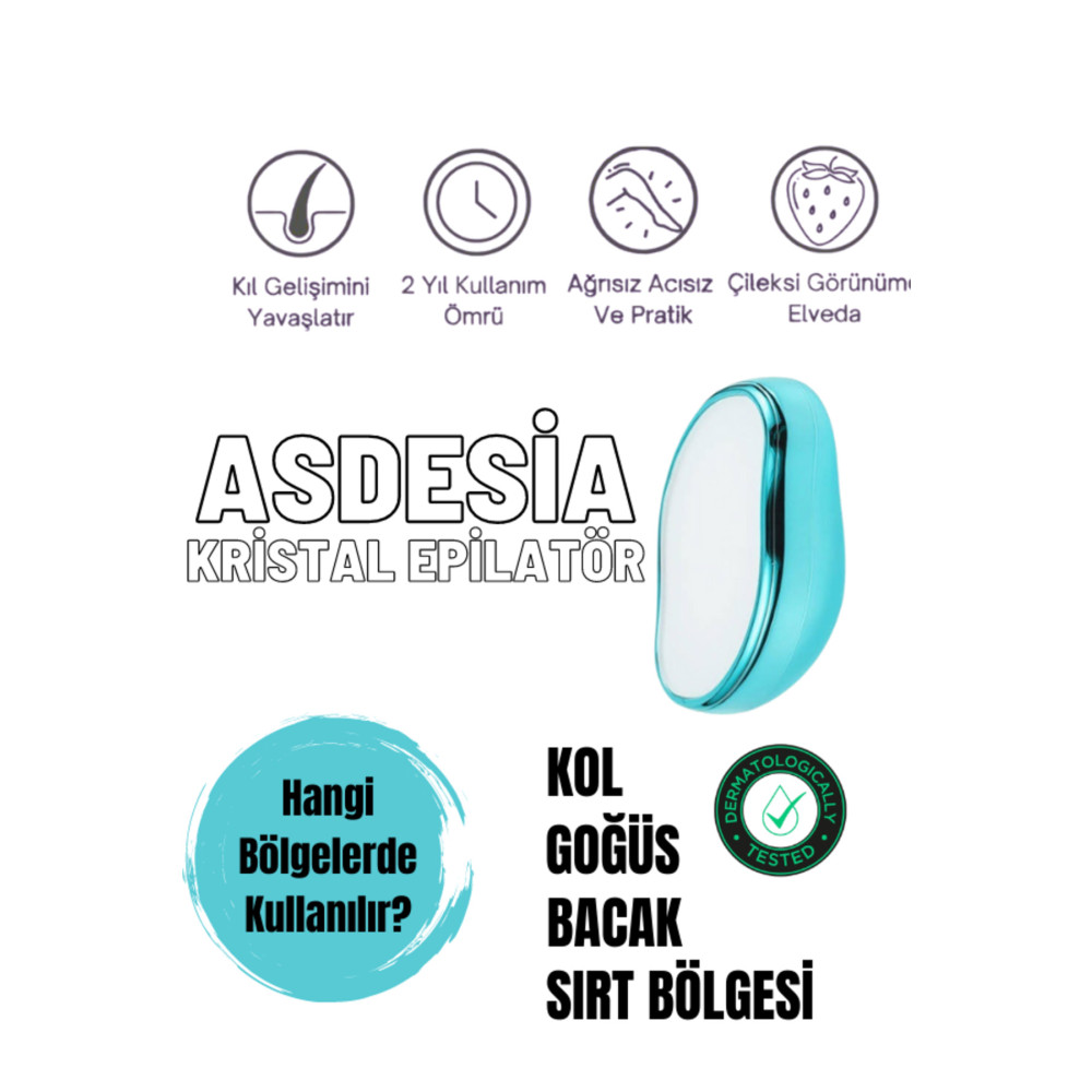 ASDESİA Crystal Eraser Epilasyon Aleti Tüy Silgisi Tüy Alıcı Fiziksel Kristal Epilatör Rose Gold Krom Ağda Ürünleri ve Makineleri Fiyatı