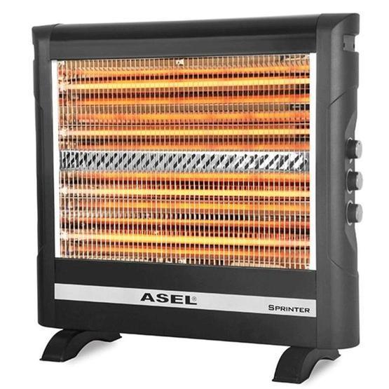 Asel AH-8225 2800W Yatay Quartz Elektrikli Isıtıcı Soba Isıtıcılar Fiyatı