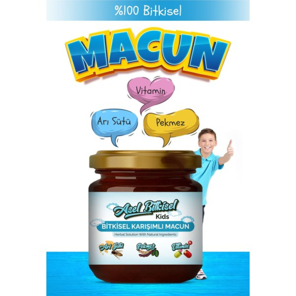 Asel Bitkisel Kakaolu Kids Macun ,arı Sütü , Pekmez , Bal Vitamin(240 Gr) - 1 Adet Oto Boyaları Fiyatı