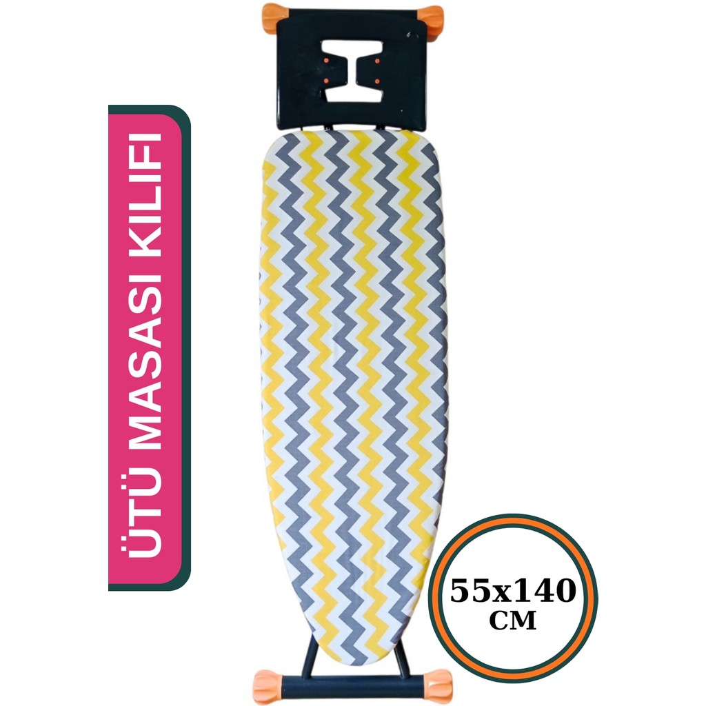 Asev Home İpli Ayarlanabilir Isıya Dayanıklı Keçeli Büyük Boy Ütü Masası Kılıfı Örtüsü Bezi 55x140cm Lidyana Ütü Masaları ve Aksesuarları Fiyatı