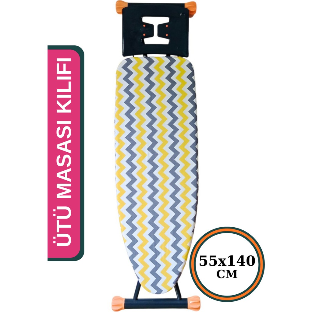 Asev Home Ütü Masası Kılıfı Büyük Boy Ipli Stoperli Keçeli Kılıfı Örtüsü Bezi 55X140CM Lidyana Ütü Masaları ve Aksesuarları Fiyatı