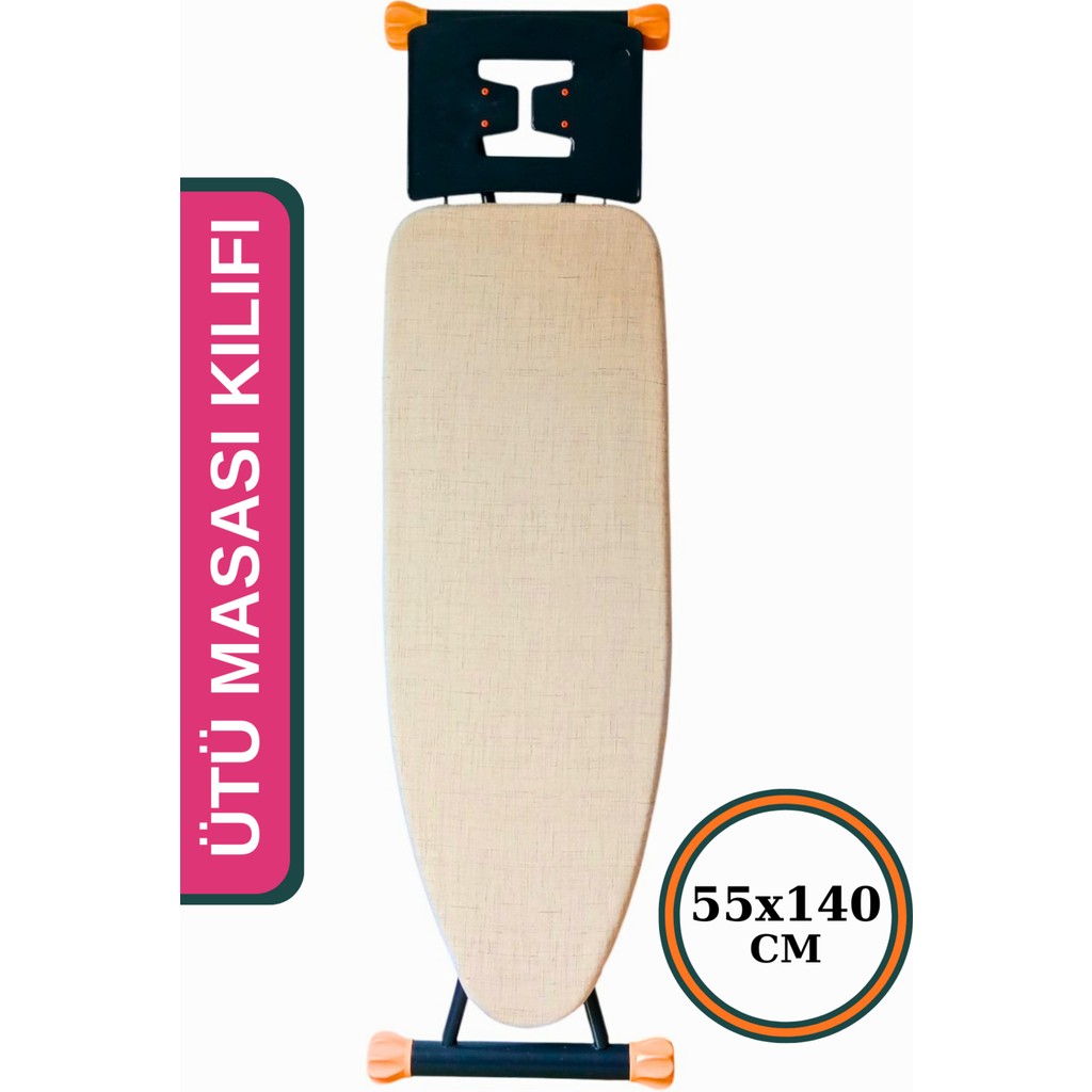 Asev Home Ütü Masası Kılıfı Büyük Boy Ipli Stoperli Keçeli Kılıfı Örtüsü Bezi 55x140cm Soft Ütü Masaları ve Aksesuarları Fiyatı