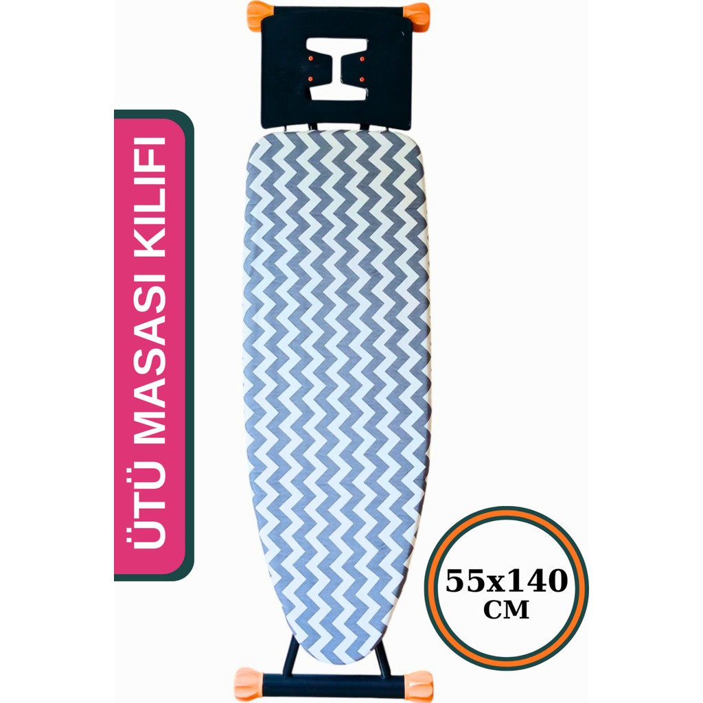 Asev Home Ütü Masası Kılıfı İpli Ayarlanabilir Isıya Dayanıklı Keçeli Büyük Boy Örtüsü Bezi 55X140CM Lavina Ütü Masaları ve Aksesuarları Fiyatı