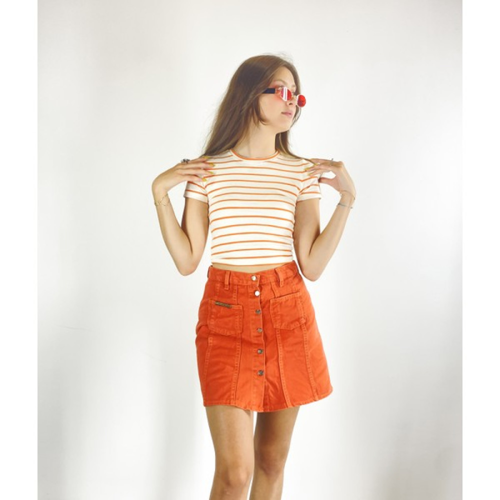 Asfaha Fashion Çizgili Crop Bebek T-shirt Fiyatı