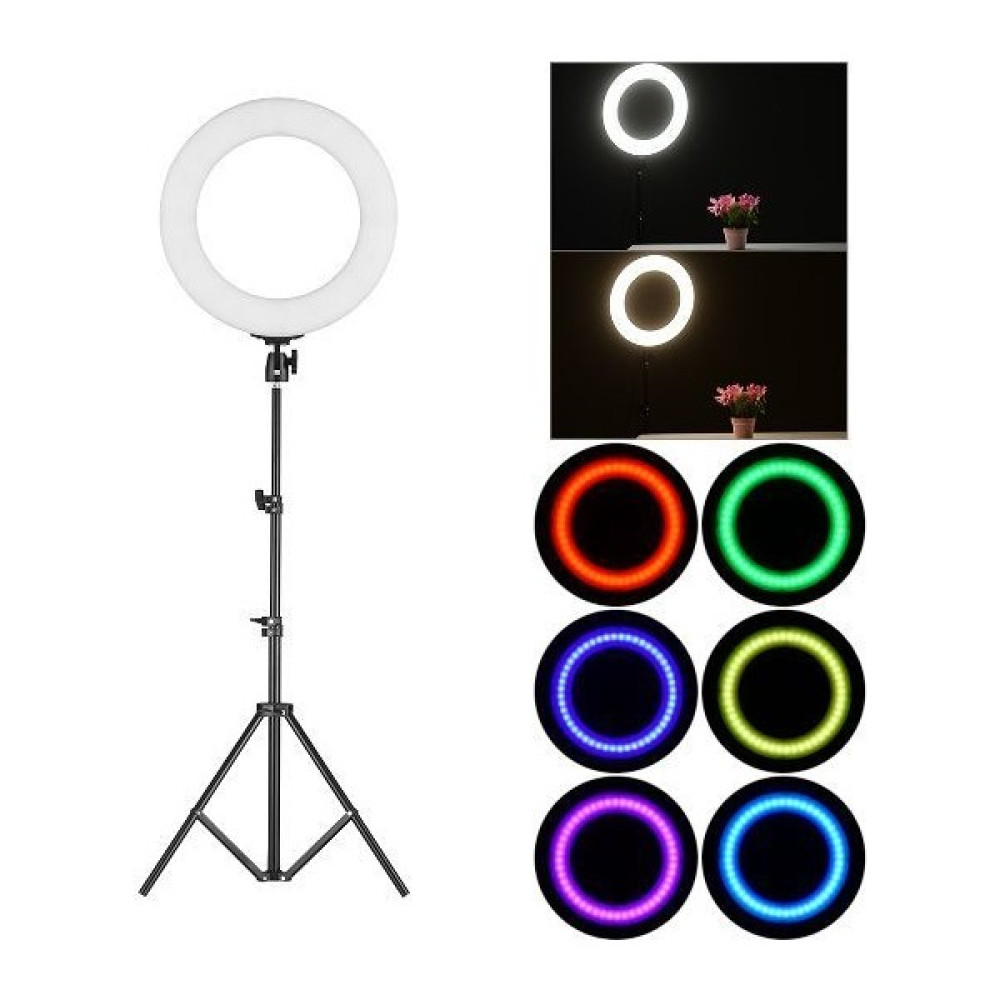 Asfal 14 inç Rgb Çok Renkli LED Make Up Selfie Youtuber Işığı 210 cm Tripot Selfie Çubuğu Tripodlar Fiyatı