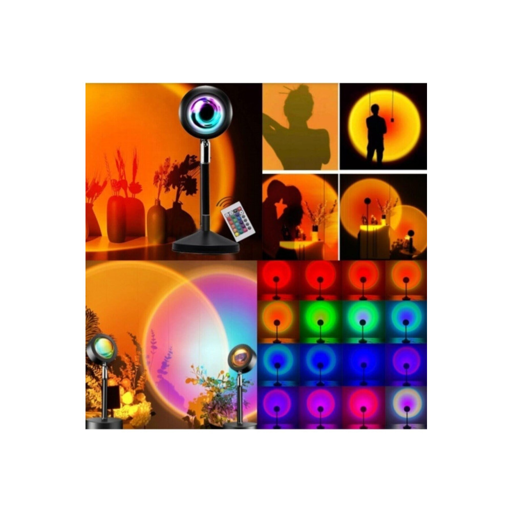 Asfal 16 Renkli Uzaktan Kumandalı Projektör Sunset Işığı 180 Derece Dönen Gün Batımı Rgb Gece Lambası Fotoğraf Makinesi Aksesuarları Fiyatı