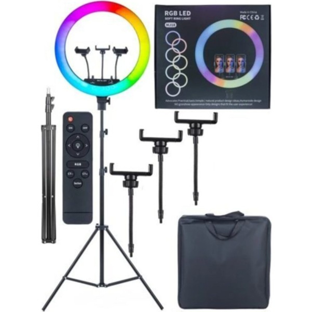 Asfal 18 inç Rgb Işık Kumandalı Çantalı LED Make Up Selfie Işığı 210 cm Tripotlu Tiktok Işığı Tripodlar Fiyatı