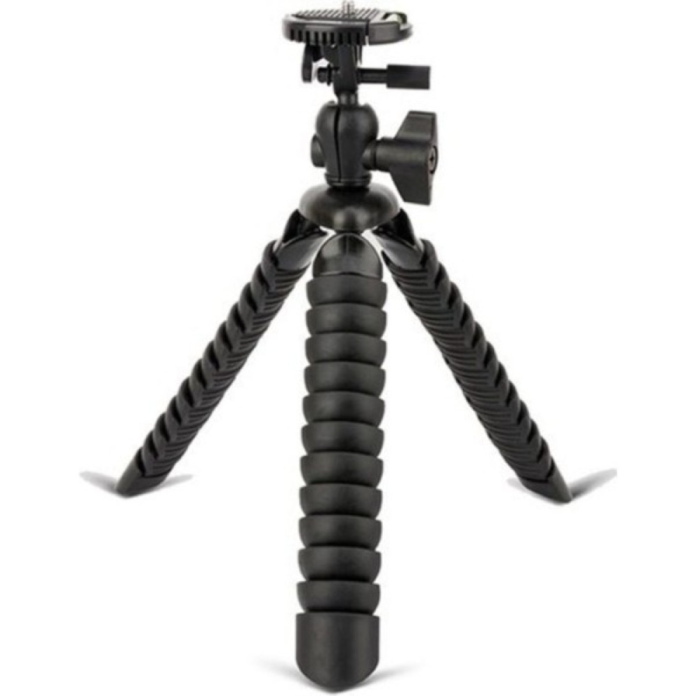 Asfal Akrobat Silikon Ayaklı Kaymaz Su Terazili Telefon Dslr Kamera 3 Ayaklı Ahtapot Tripod - Siyah Tripodlar Fiyatı