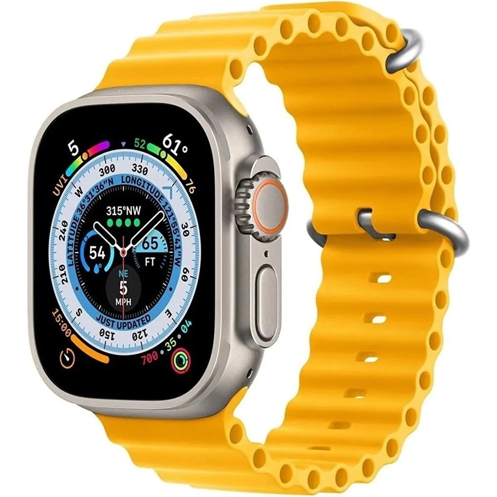 Asfal Apple Watch Uyumlu 42 mm 44 mm 45 mm 49 mm Kordon 1/2/3/4/5/6/se/7/8/ Watch Ultra Ocean Kordon - Sarı Akıllı Saat Aksesuarı Fiyatı