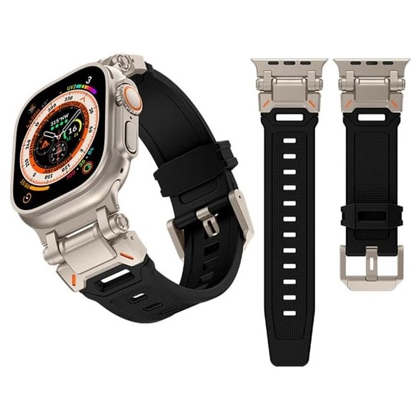 Asfal Apple Watch Uyumlu Şık Kordon - Siyah - Koyu Gri Akıllı Saat Aksesuarı Fiyatı