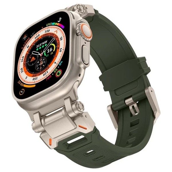 Asfal Apple Watch Uyumlu Şık Kordon - Yeşil - Gri Akıllı Saat Aksesuarı Fiyatı