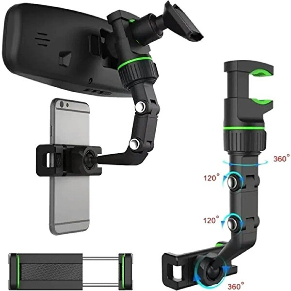 Asfal Dikiz Aynası Telefon Tutucu,(Açıklamayı Okuyunuz) Masaüstü, Koltuk Arkası Telefon Tutacağı, Portatif 360° Dönebilen - Siyah Cep Telefonu Tutucu Fiyatı