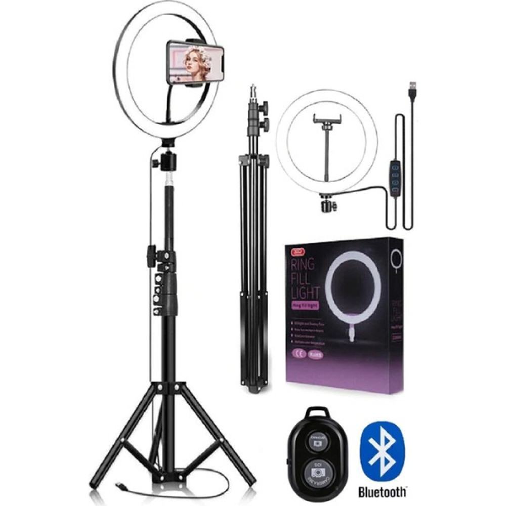 Asfal Kumandalı Youtuber Selfie LED Işıklı 210 cm Tripod 10 Inç(26 Cm) Kuaför Makyaj Işığı Tiktok Işığı Tripodlar Fiyatı