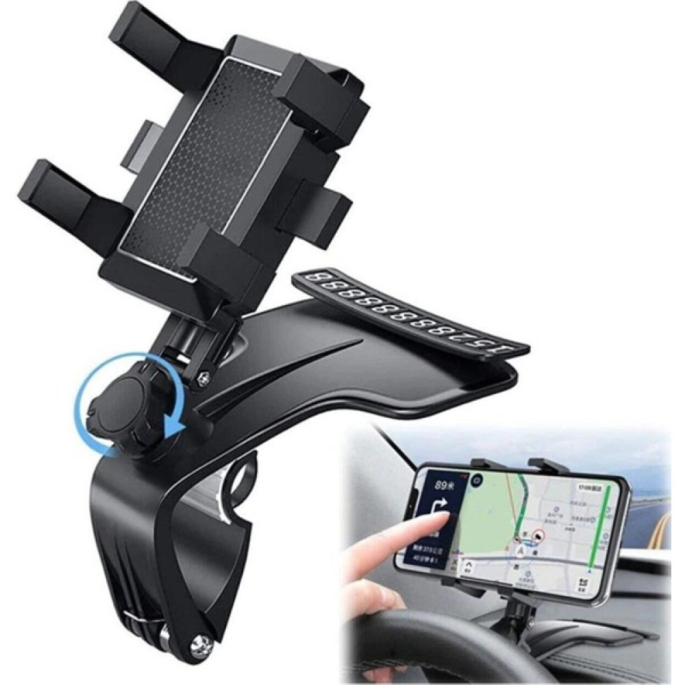 Asfal Numaratörlü Araç Içi Torpido Veya Dikiz Aynası Telefon Tutucu Car Holder - Siyah Cep Telefonu Tutucu Fiyatı