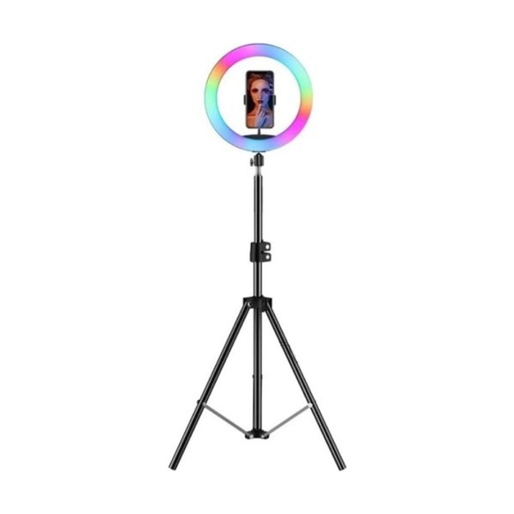 Asfal Rgb 10 inç Işık Çok Renkli LED Make Up Selfie Işığı 210 cm Tripot Selfie Çubuğu Tiktok Işığı Tripodlar Fiyatı