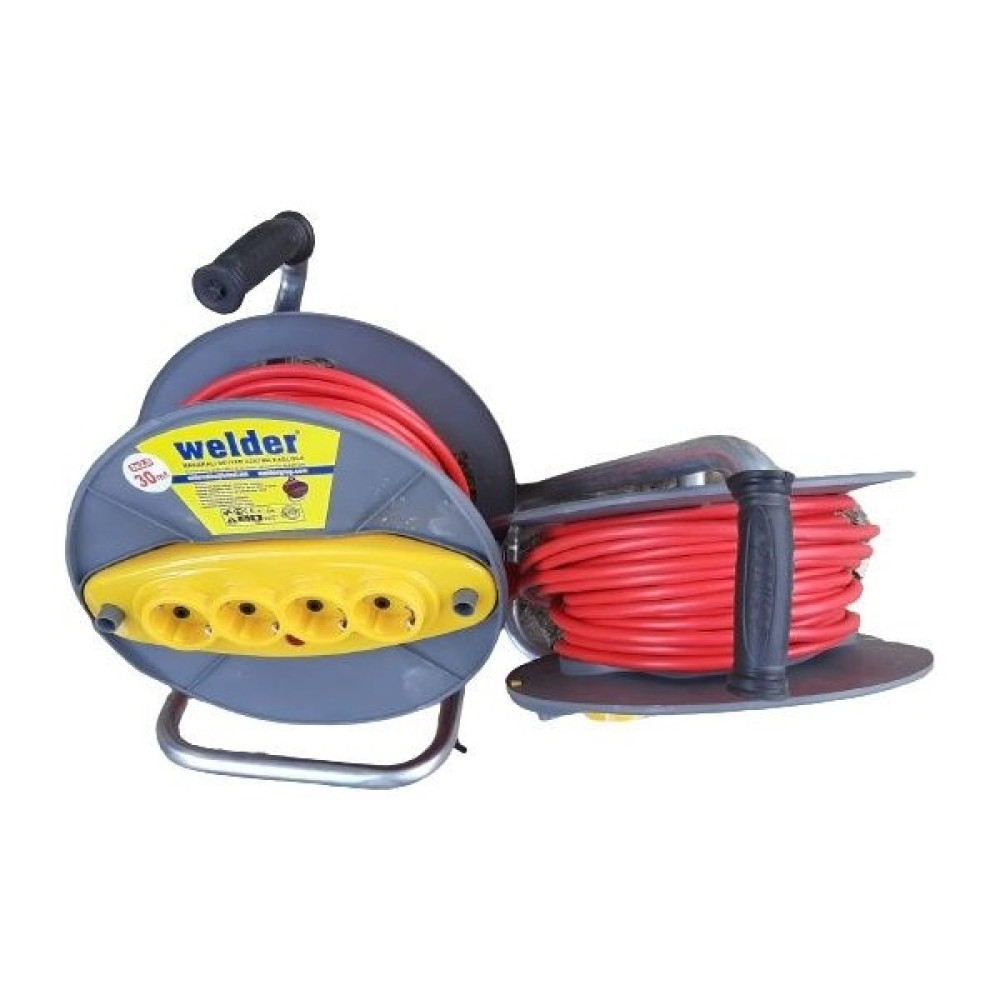 Asfar Welder Seyyar Makaralı Uzatma Kablo 3x2,5 mm 30 Metre - Kırmızı Prizler Fiyatı
