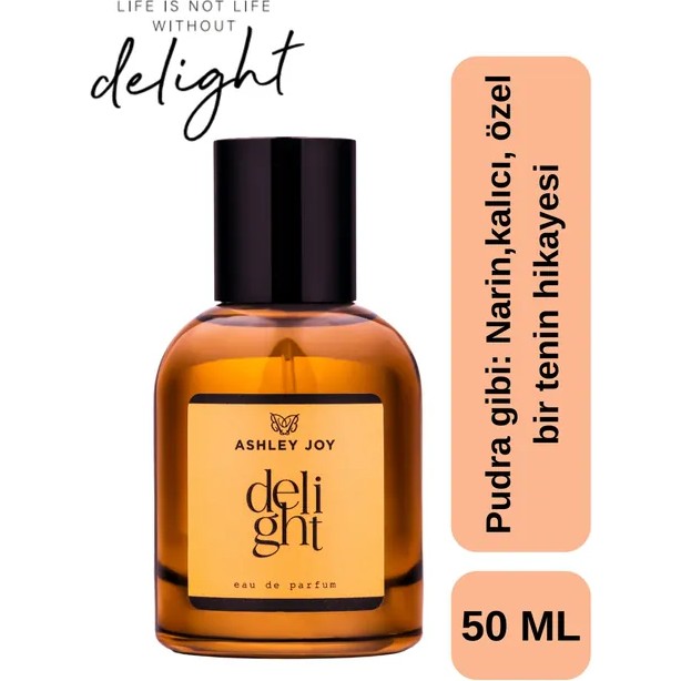 Ashley Joy Delight Kadın Parfüm EDP 50 ML | Fresh & Meyvemsi | Beyaz Şeftali, Mandalina, Misk, Vanilya | Amber Renkli Cam Şişe Parfümler Fiyatı