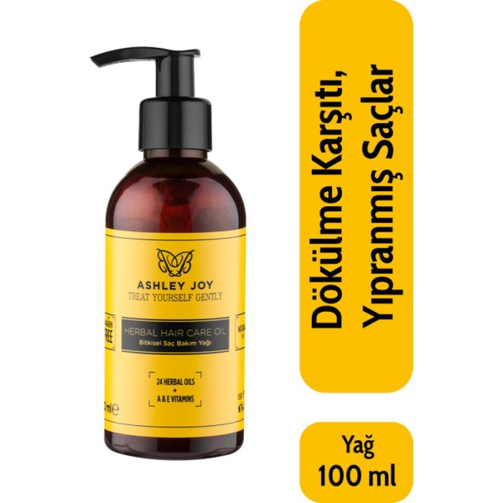 Ashley Joy Dökülme Karşıtı,Yıpranmış Saçlar İçin Besleyici Doğal Bitkisel Saç Bakım Yağı 100 Ml Saç Bakım Maskeleri & Serumlar & Spreyler Fiyatı