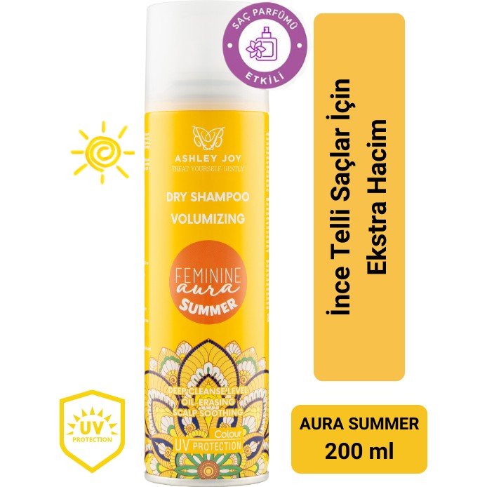 Ashley Joy Feminine Aura Summer UV Koruma Ekstra Hacim Kuru Şampuan 200 ml Portakal Çiçeği Saç Parfümü Etkili Parfümler Fiyatı
