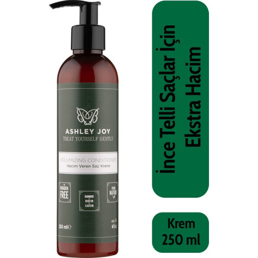 Ashley Joy İnce Telli Saçlar Için Hacim Veren Dolgunlaştırıcı Biotin,kafein Içeren Saç Kremi 250 ML Şampuan ve Saç Kremi Fiyatı