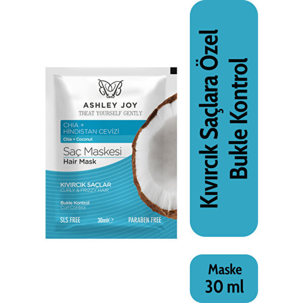 Ashley Joy Saç Maskesi Bukle Kontrol 30 ml Saç Bakım Maskeleri & Serumlar & Spreyler Fiyatı
