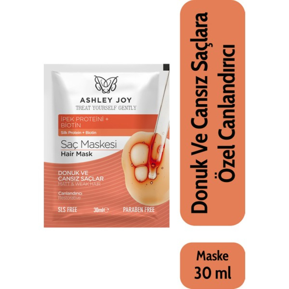 Ashley Joy Saç Maskesi Canlandırıcı 30 ml Saç Bakım Maskeleri & Serumlar & Spreyler Fiyatı