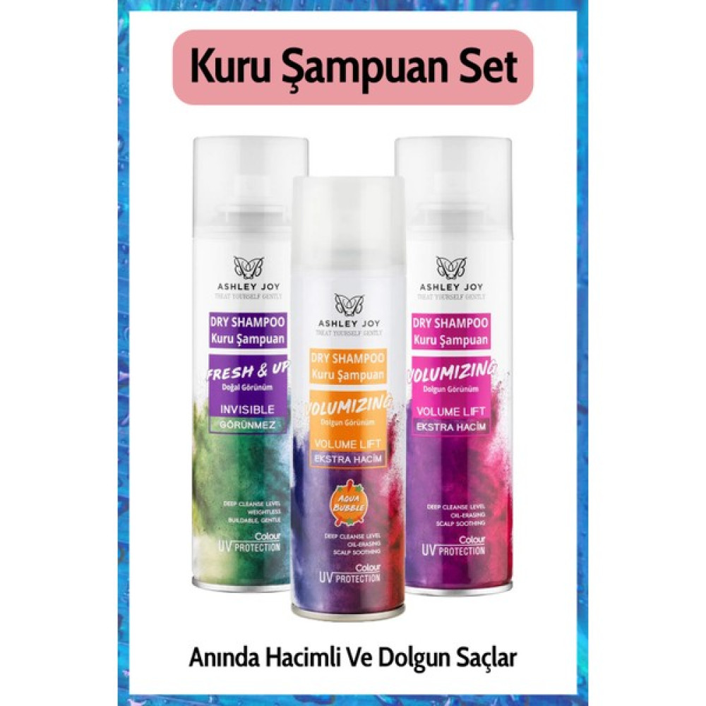 Ashleyjoy Kuru Şampuan Çeşitleri x 3 200 ml Set Şampuan ve Saç Kremi Fiyatı