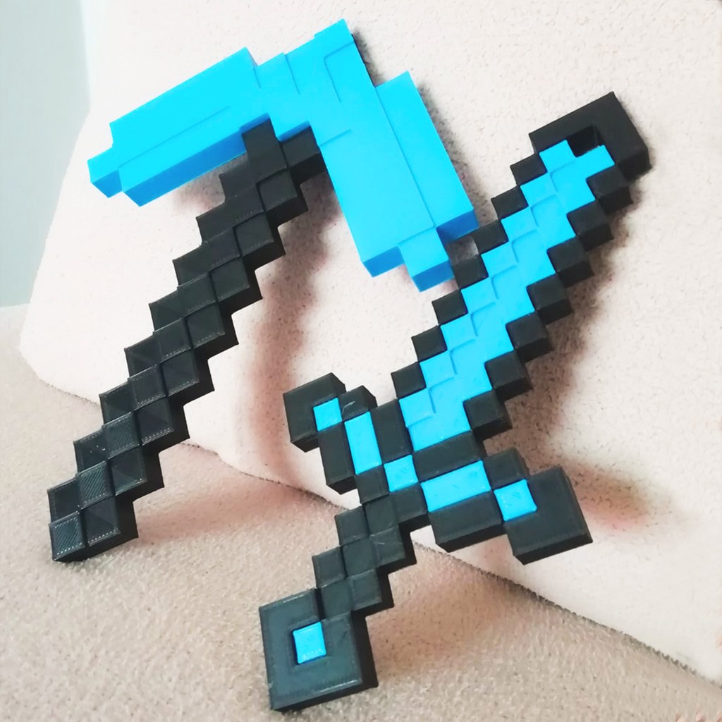 Asi Bursa3dfilament Minecraft Çocuk Oyuncak 2'li Set/ Elmas Kazma-Kılıç Seti Oyuncak Fiyatı