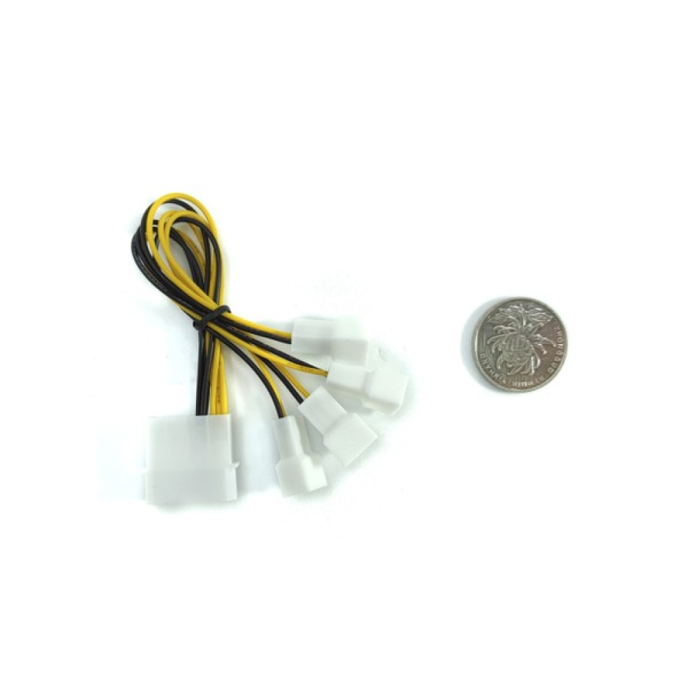 Asian Tech Store 3 Pin Molex Fan Çevirici 4 Lü - Siyah Dizüstü Bilgisayar Aksesuarları Fiyatı