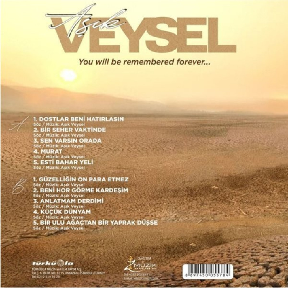 Aşık Veysel - Dostlar Beni Hatırlasın - Plak Pikap & Aksesuarları Fiyatı