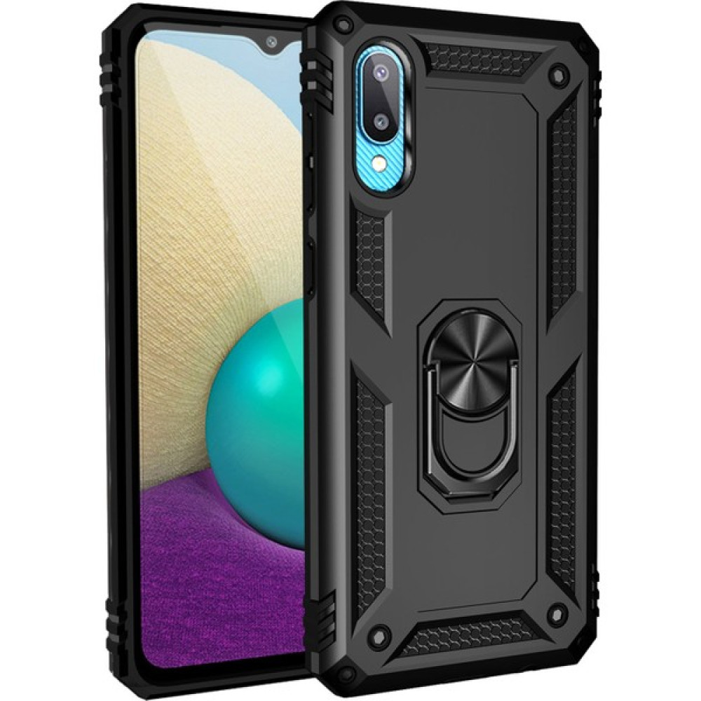Asil Bilişim Samsung Galaxy A02 Kılıf Military Ring Tank Silikon Kapak - Siyah Cep Telefonu Kılıfı Fiyatı