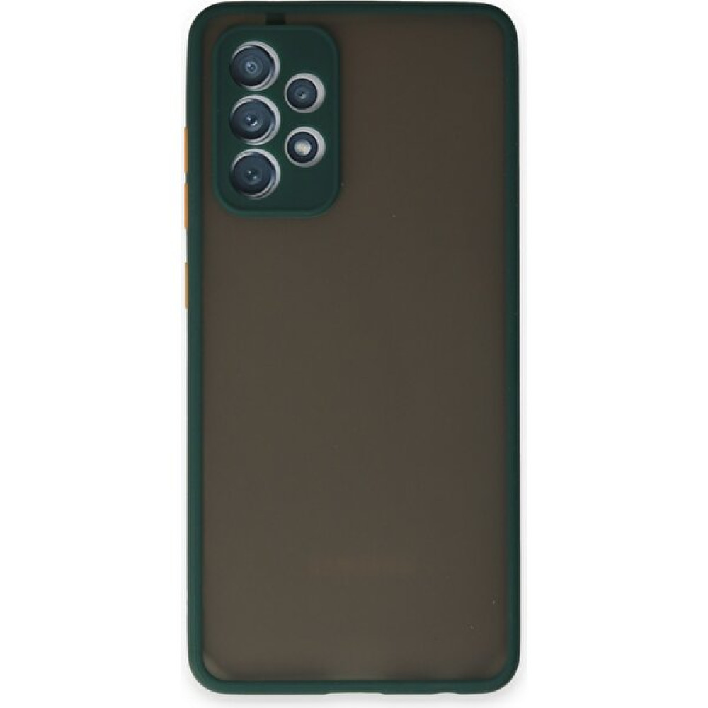 Asil Bilişim Samsung Galaxy A32 Kılıf Kamera Korumalı Renkli Buton Tasarımlı Buzlu Kapak - Yeşil Cep Telefonu Kılıfı Fiyatı