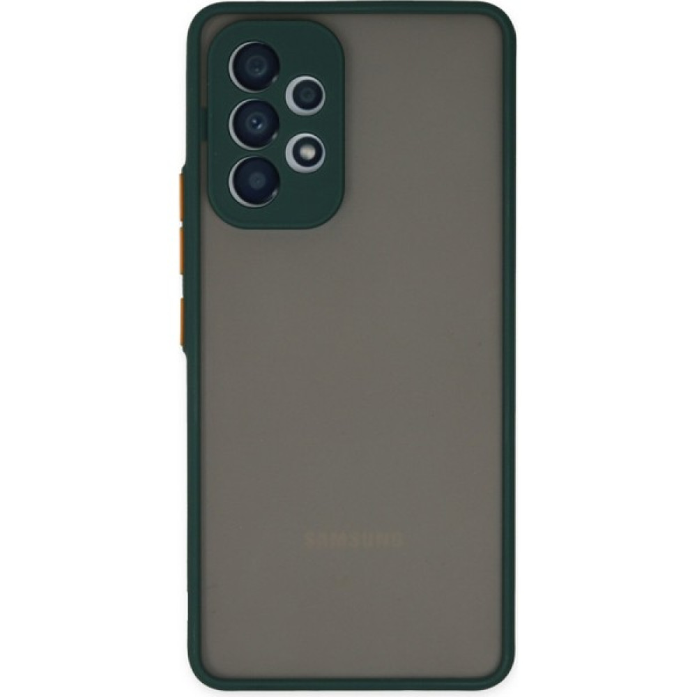 Asil Bilişim Samsung Galaxy A73 5g Kılıf Kamera Korumalı Renkli Buton Tasarımlı Buzlu Kapak - Yeşil Cep Telefonu Kılıfı Fiyatı