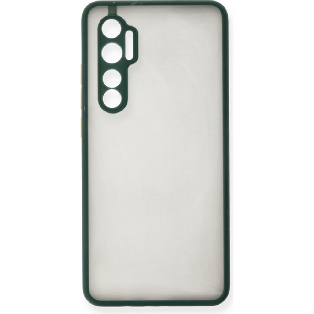 Asil Bilişim Xiaomi Mi Note 10 Lite Kılıf Kamera Korumalı Renkli Buton Tasarımlı Buzlu Kapak - Yeşil Cep Telefonu Kılıfı Fiyatı