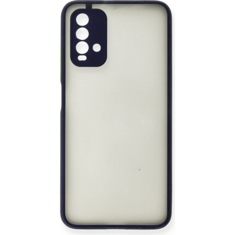 Asil Bilişim Xiaomi Redmi 9t Kılıf Kamera Korumalı Renkli Buton Tasarımlı Buzlu Kapak - Lacivert Cep Telefonu Kılıfı Fiyatı