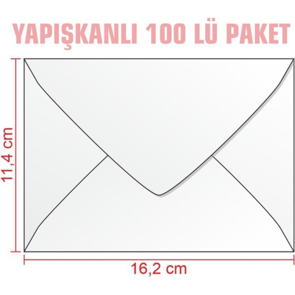 Asil Doğan. Zarf 100'LÜ 114 x 162 Ebat Mektup Zarfı Para Zarfı Yapışkanlı Zarf Fiyatı