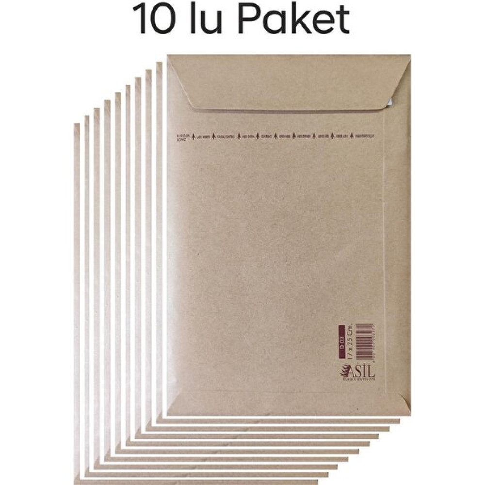 Asil Hava Kabarcıklı Zarf 17X25CM 10'lu Paket Zarf Fiyatı